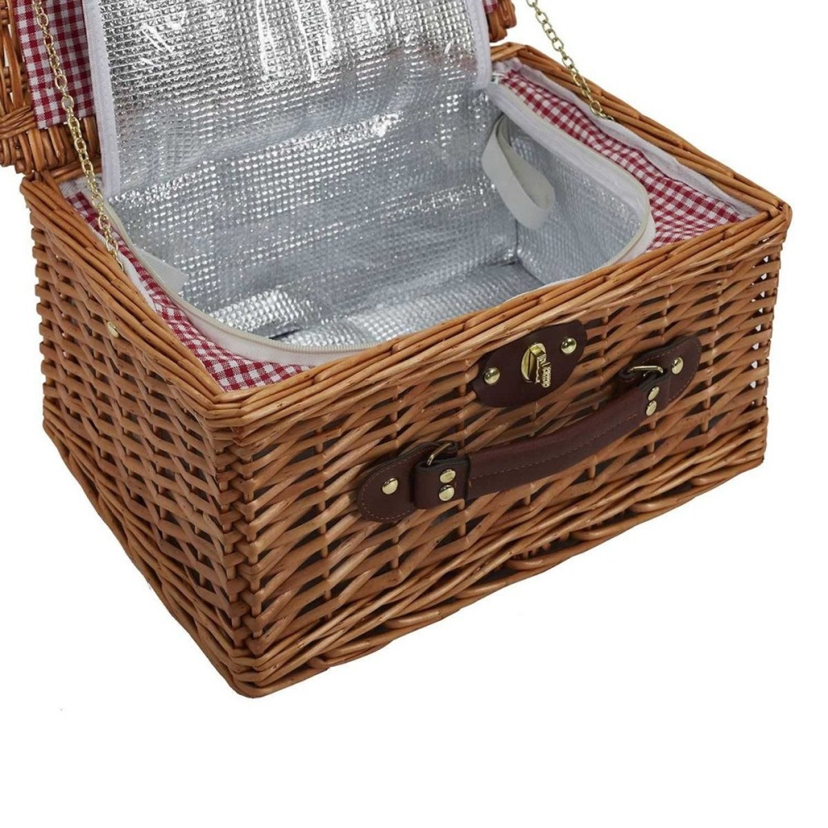Panier de pique nique pour 4 personnes marron, DECORATIE
