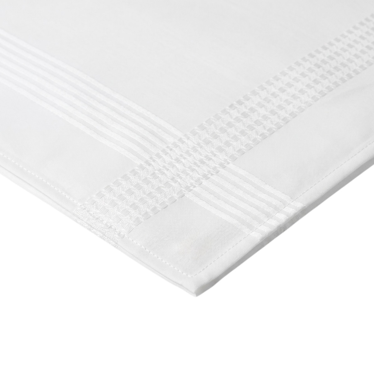 Lot de 6 Mouchoirs Marie - Coton Jacquard blanc, TRADITION DES VOSGES