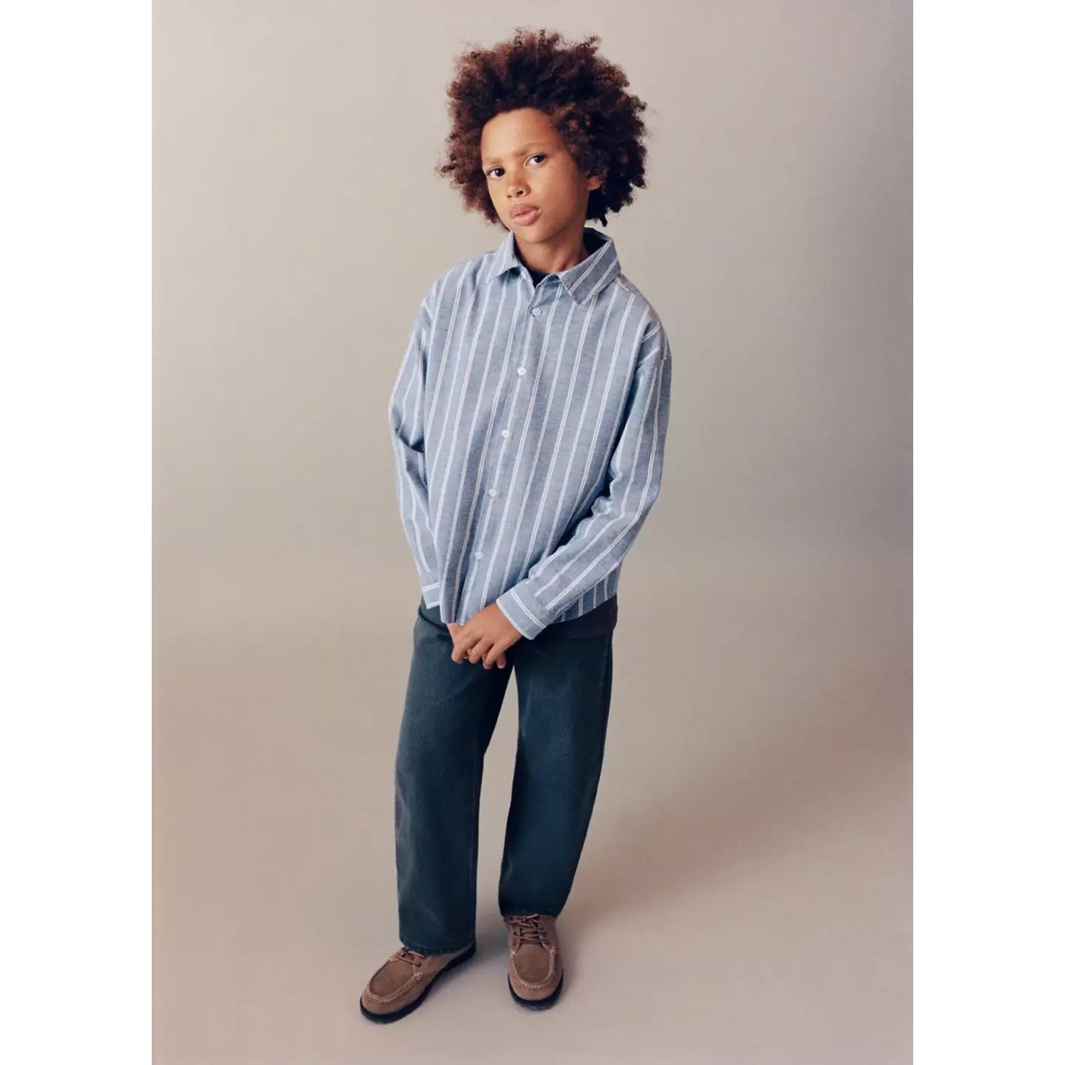 Jean ballon bleu nuit, MANGO KIDS