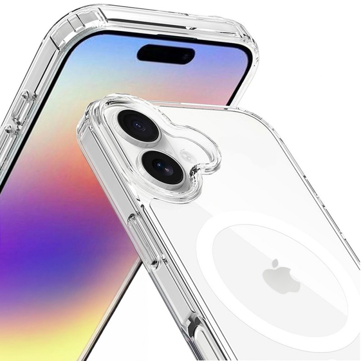 Coque anti-choc compatible magsafe iPhone 17 transparent, EVETANE