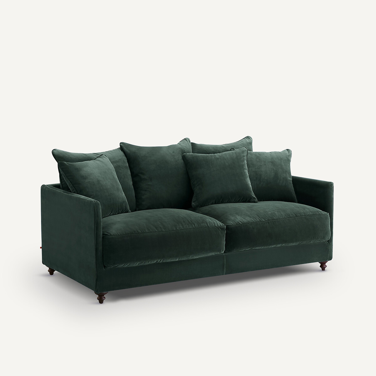 Canapé compact convertible velours, Lazare vert tsar, AM.PM