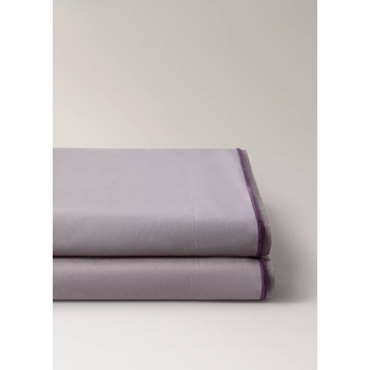 Drap plat en percale de coton 100 % Lit 150/160 cm marron, MANGO HOME