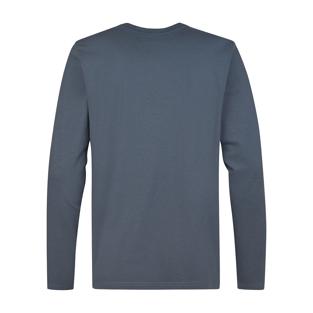T-shirt col rond manches longues bleu orage, PETROL INDUSTRIES