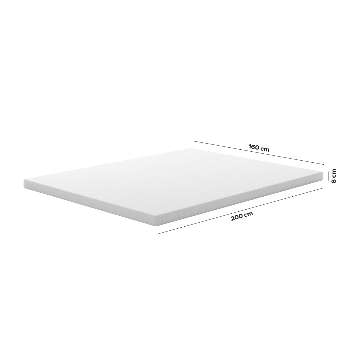 Surmatelas Bambou Souple blanc, SLOME