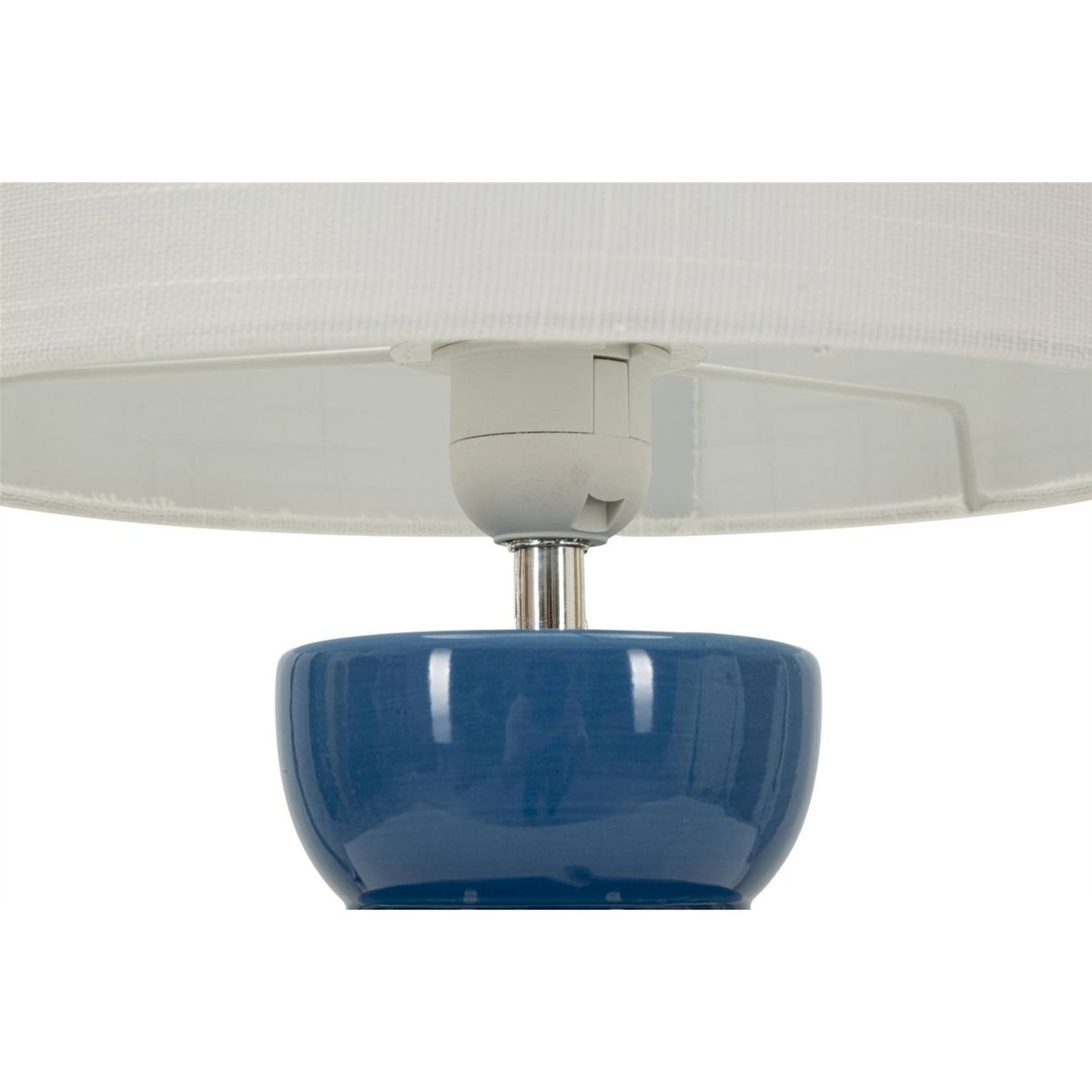 Lampe à poser céramique sculpturale MODERN bleu et blanc, RECOLLECTION