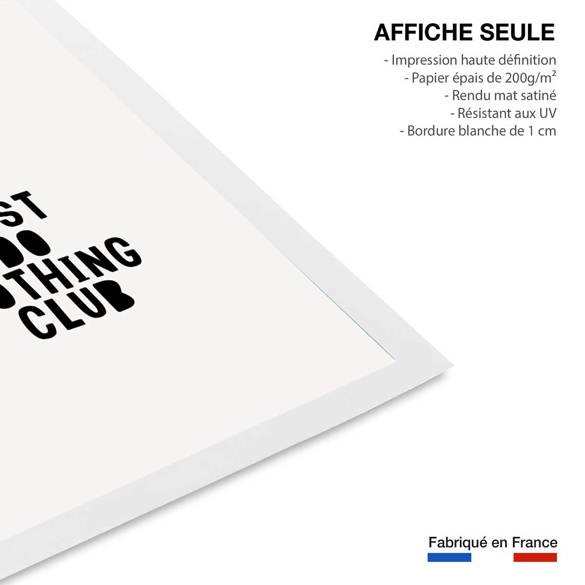 Poster just do nothing club affiche seule, HEXOA