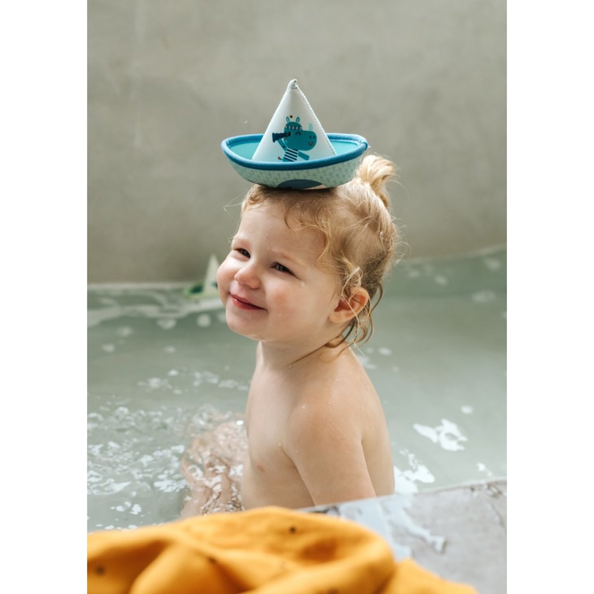 Lot de 3 jouets de bain bateau Jungle corail, bleu, vert, LILLIPUTIENS