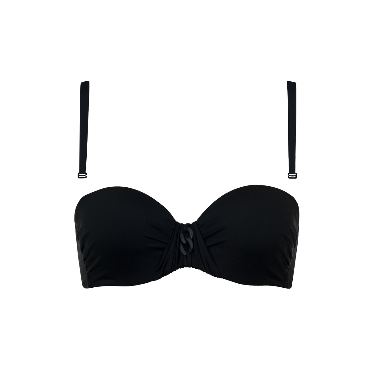 Haut maillot de bain bandeau balconnet Palma noir, LISCA