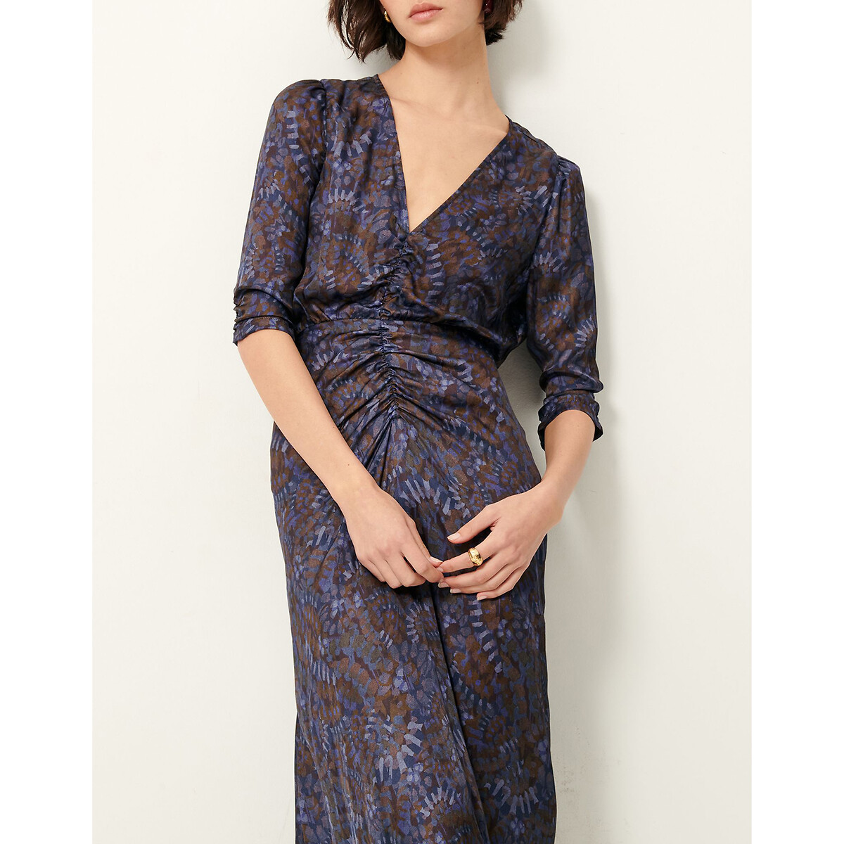 Nylia Printed Midaxi Dress brown/purple, SESSUN