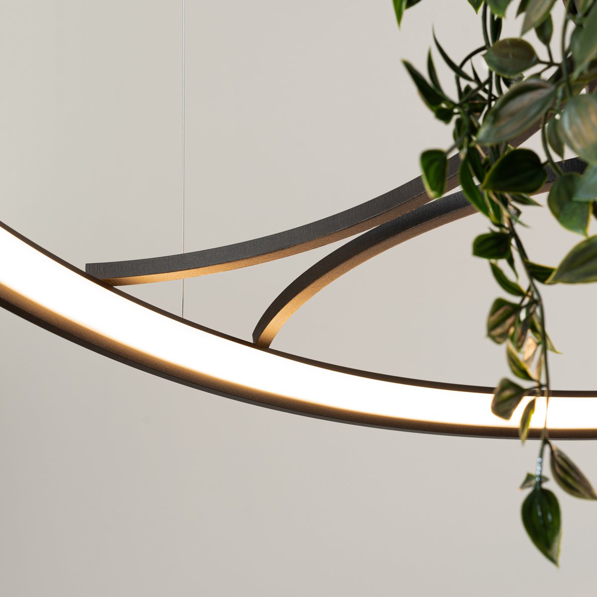 Lustre Aluminium Noir LED 1 Rio Bio noir, EDEN