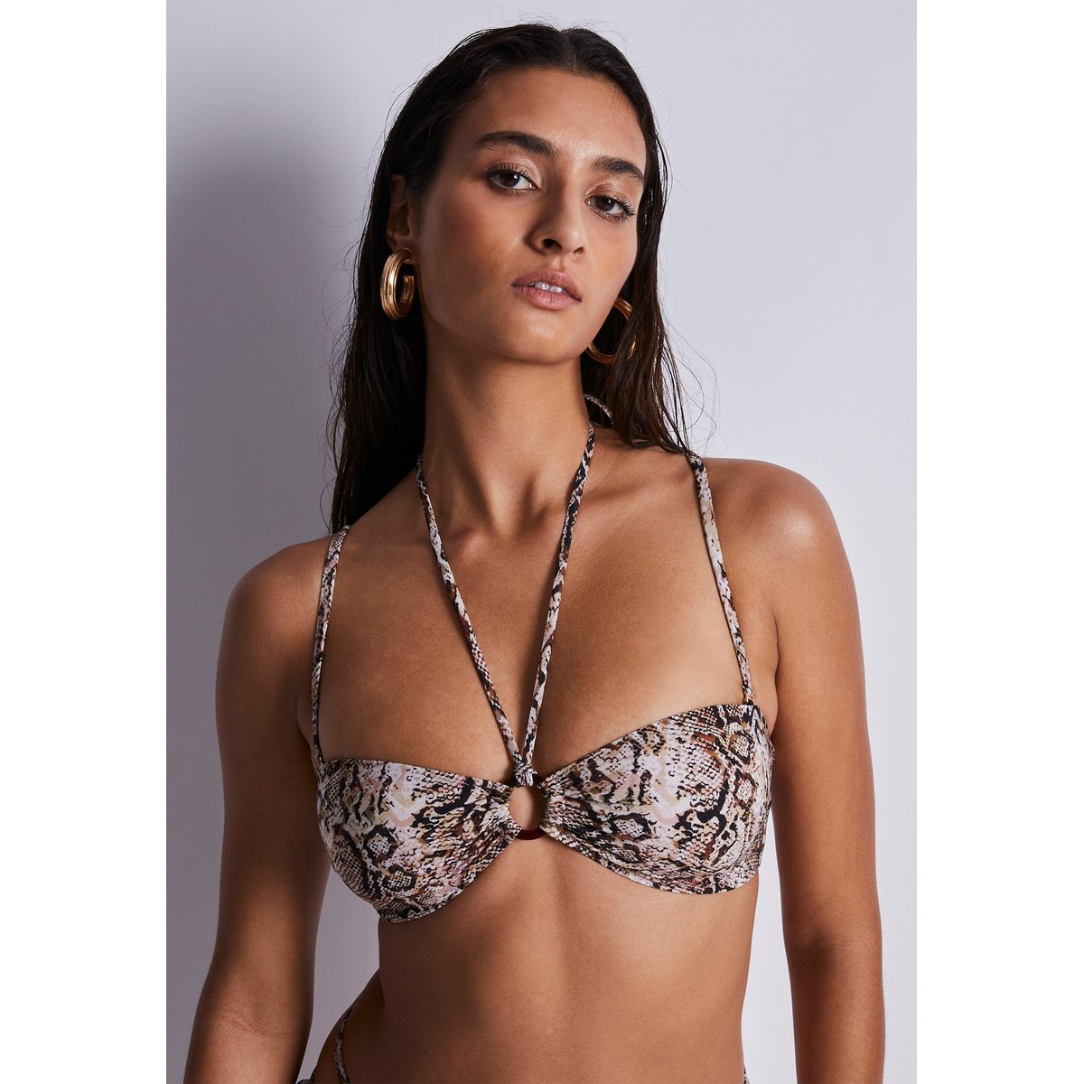 Haut de maillot de bain bandeau coques amovibles Fierce Spirit beige, AUBADE