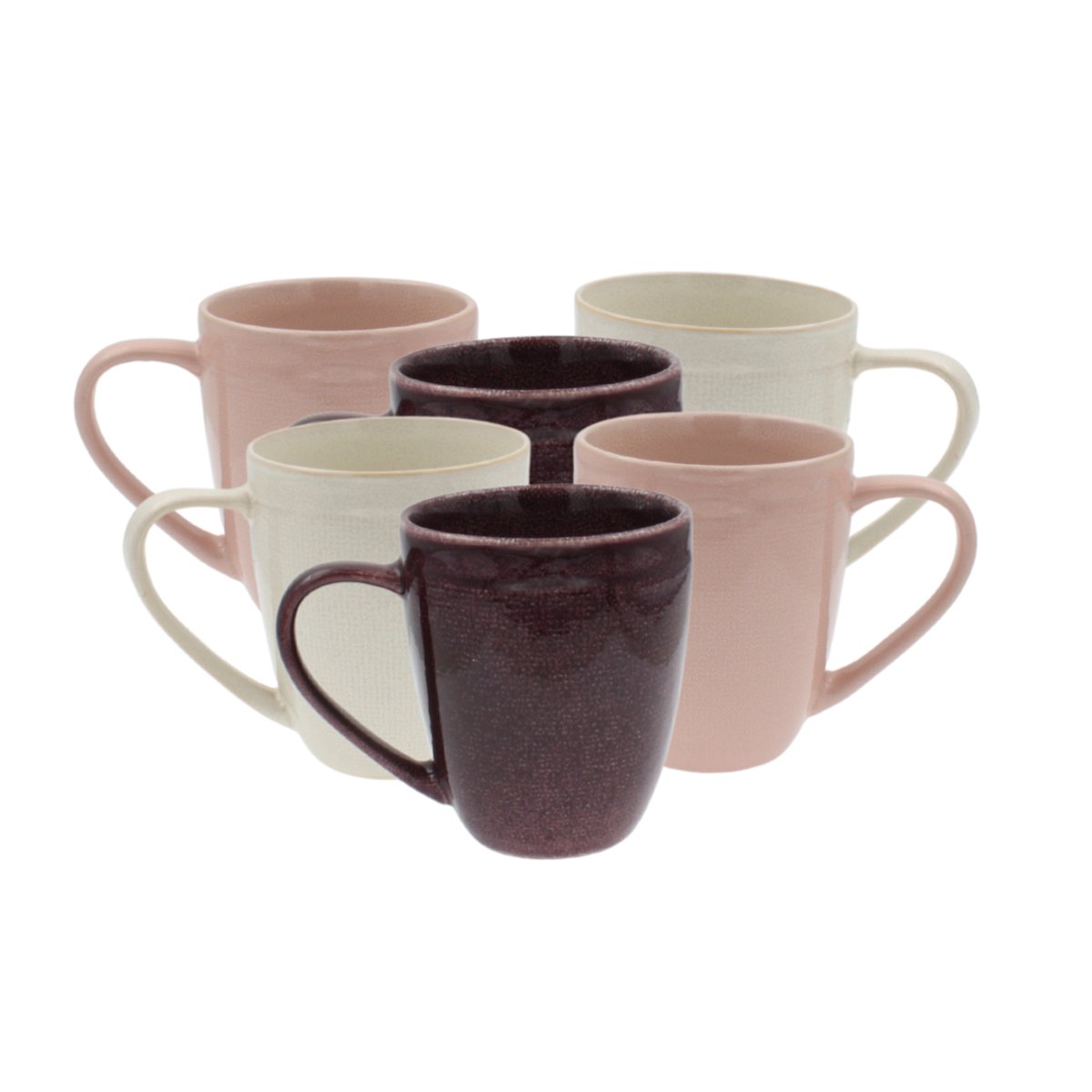 Lot de 6 mugs, TERRA rose, ARTIME