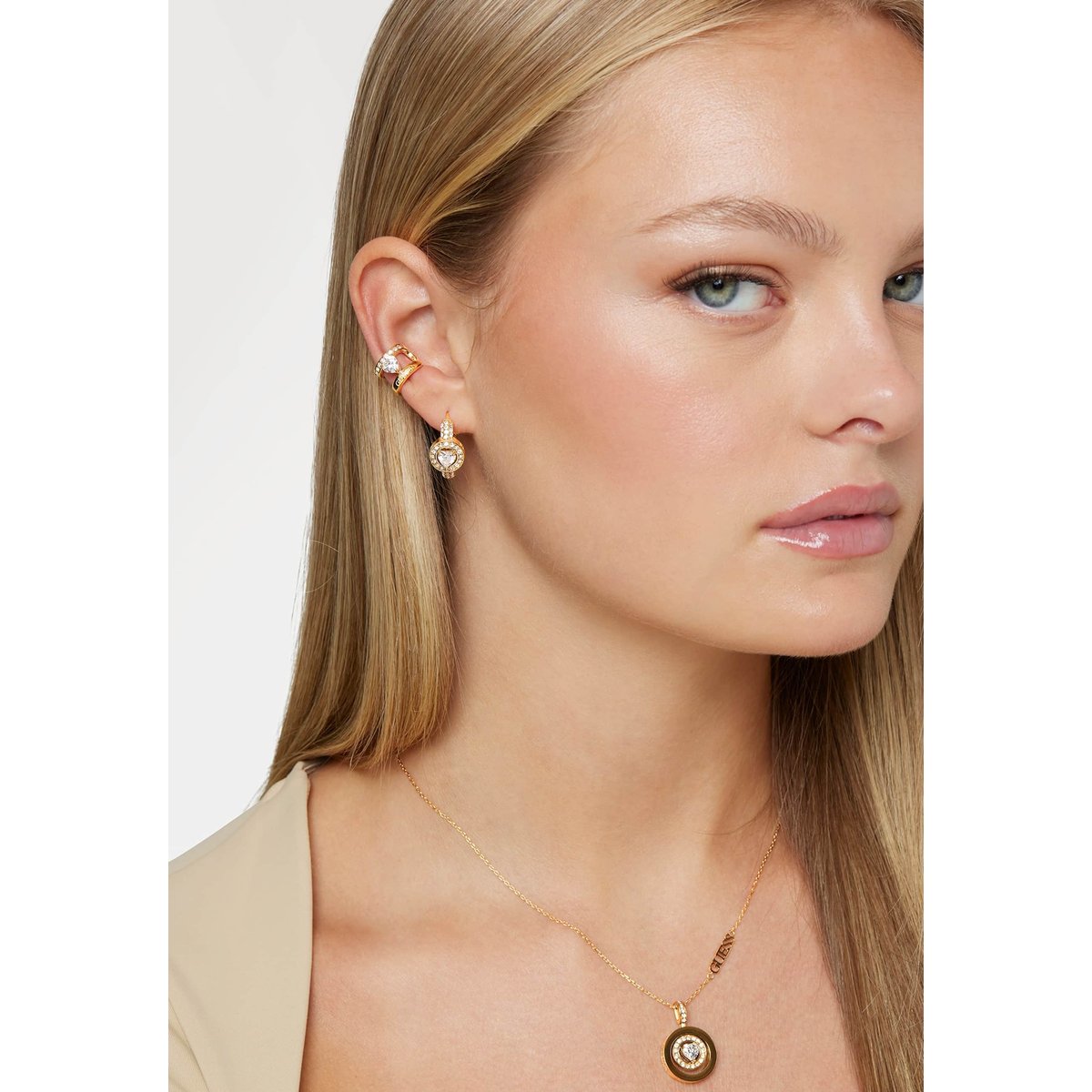 Boucles D'oreilles M'ama Non M'ama or, GUESS