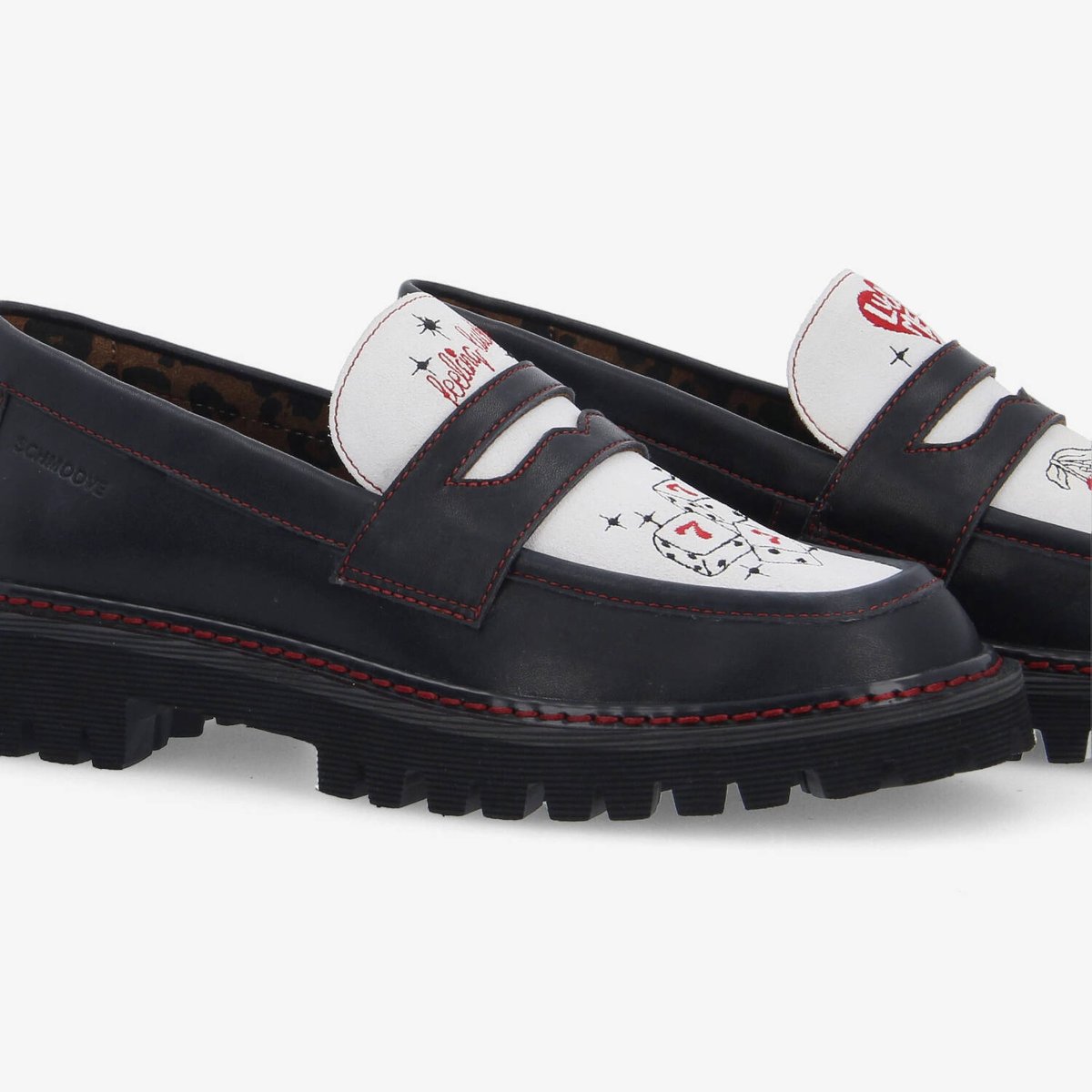 Mysen Loafer - Noir/Blanc noir, SCHMOOVE