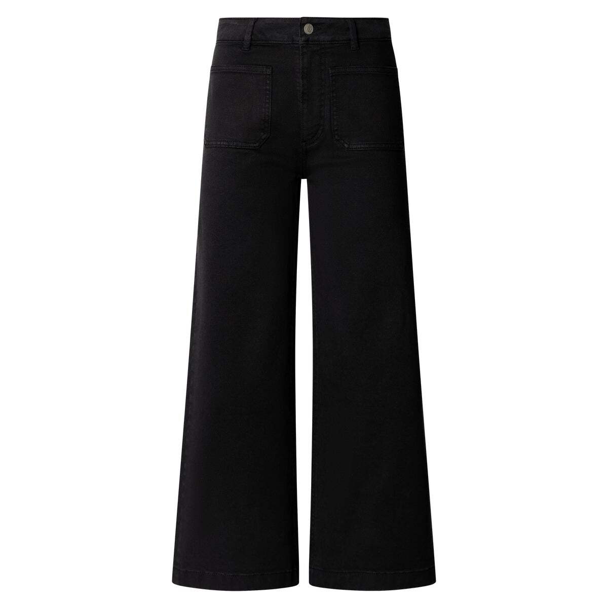 Pantalon Coupe Culotte En Sergé noir, PEPE JEANS