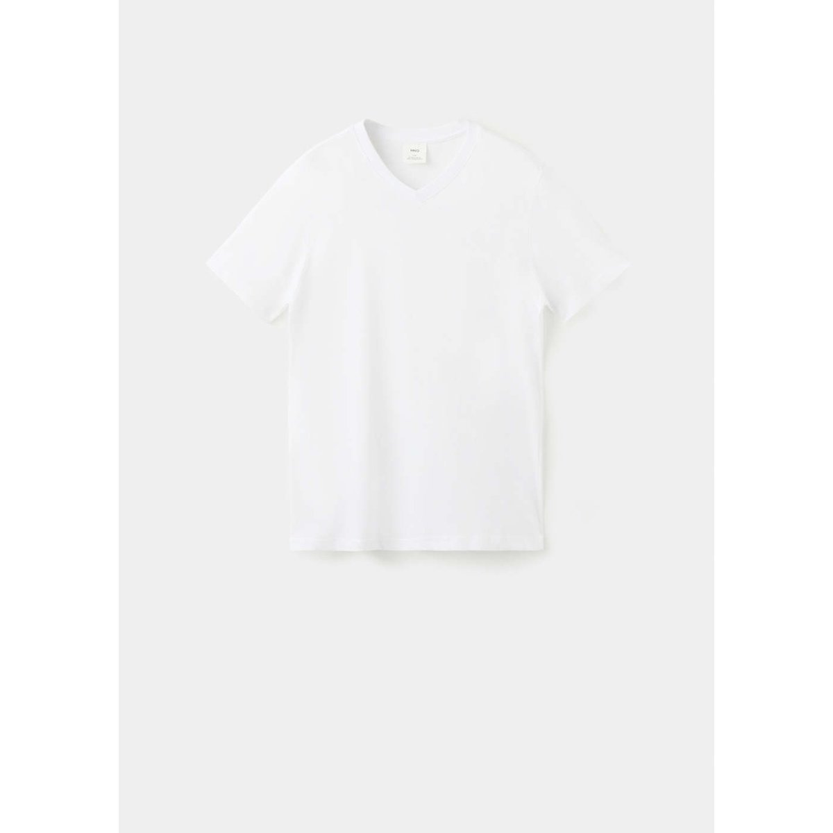 T-shirt slim fit 180 g/m² blanc, MANGO MAN