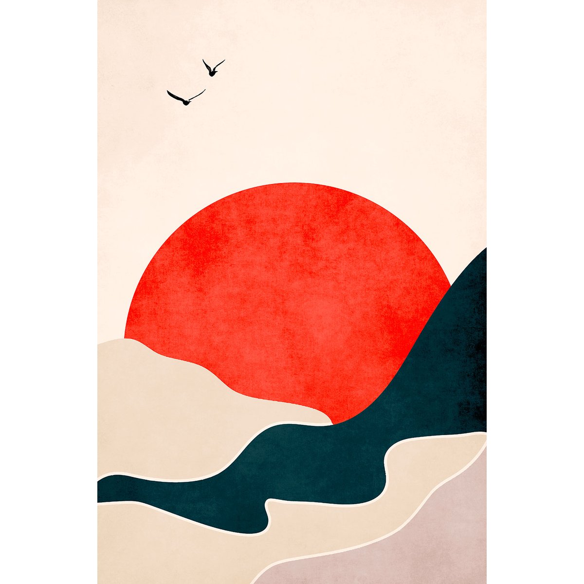 Tableau drowning sun tableau alu dibond, HEXOA