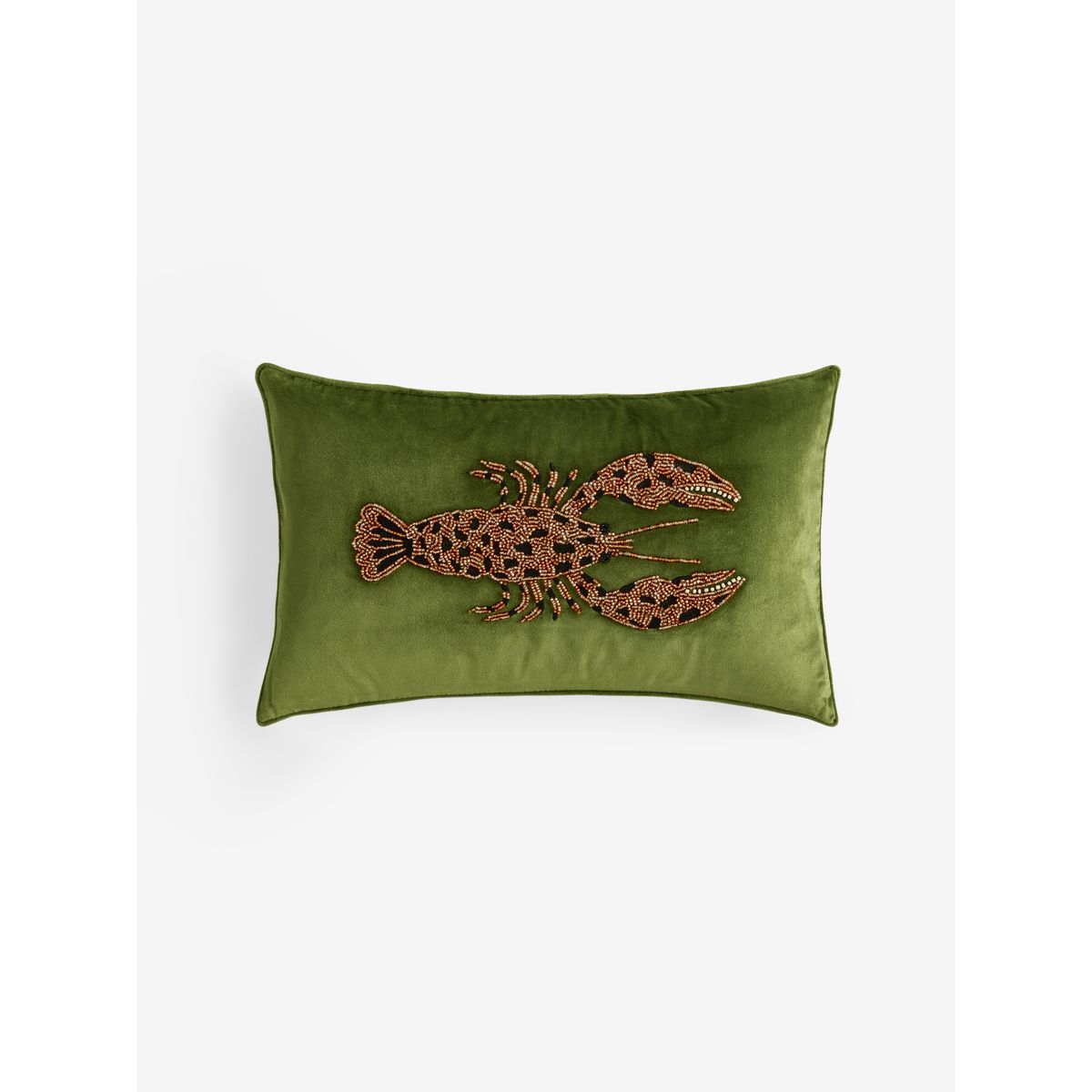 Coussin à motif homard 50 x 30 cm vert, NEXT