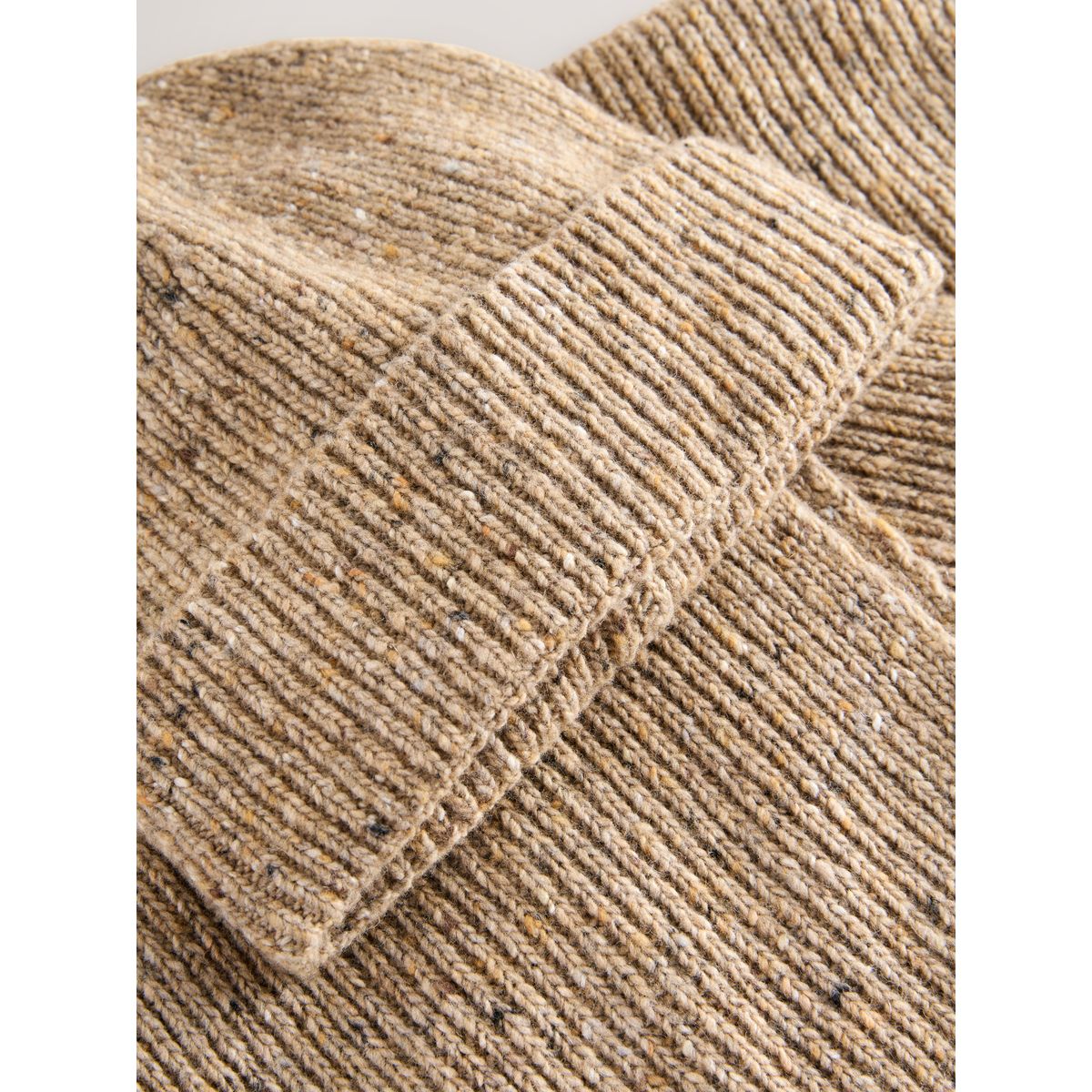 Écharpe et bonnet assortis marron/naturel, NEXT