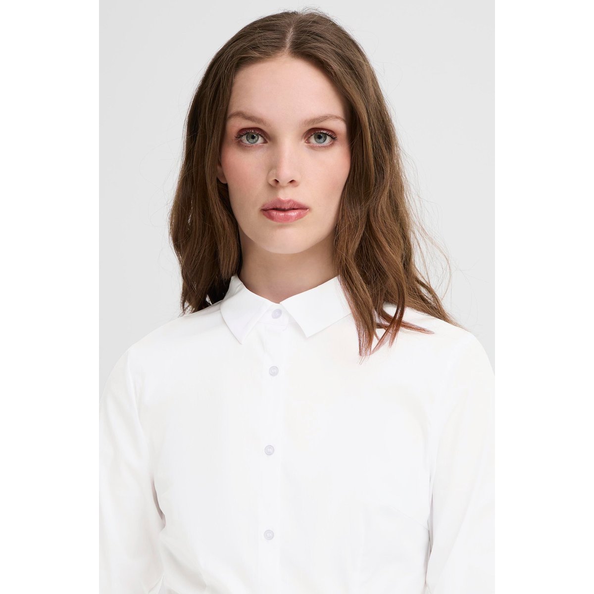 Long sleeved shirt blanc white, ICHI