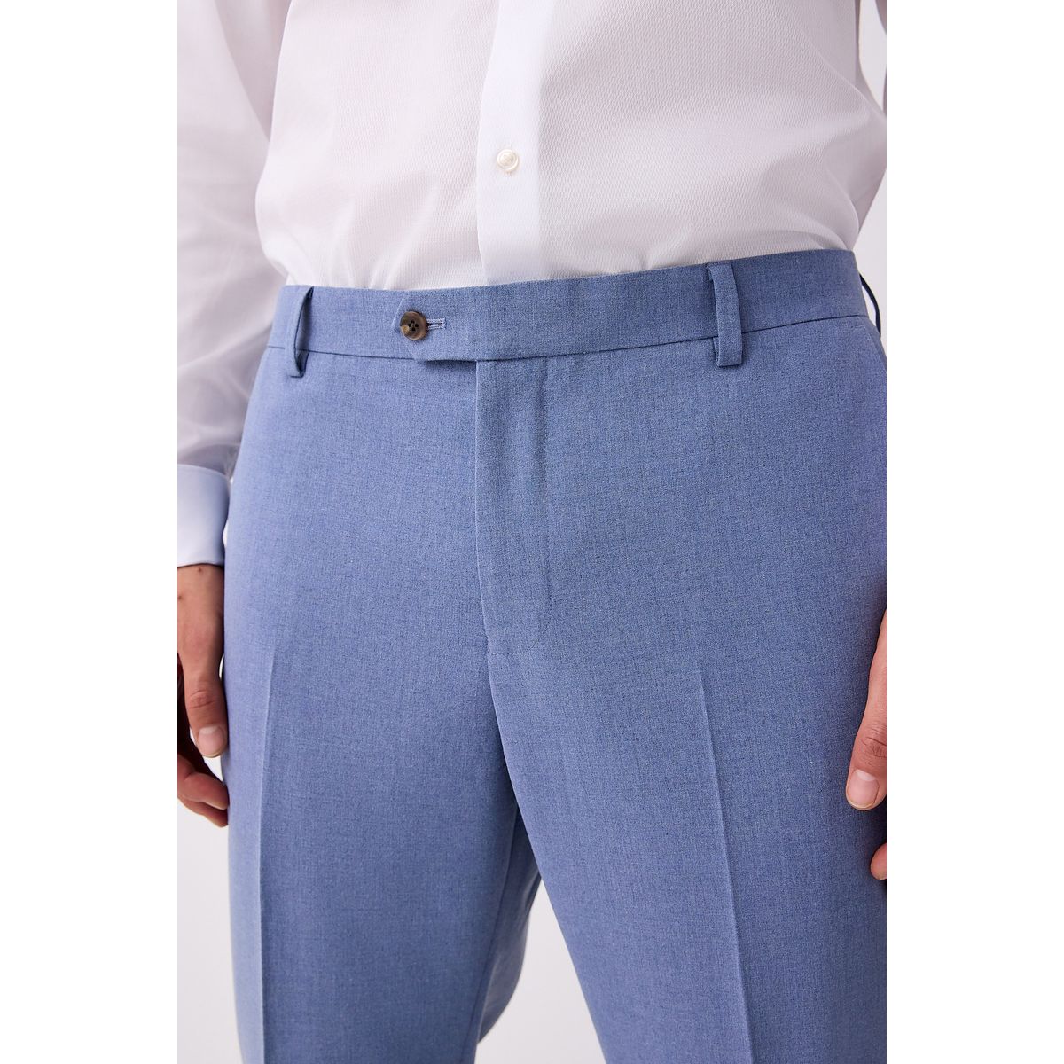 Pantalon de costume stretch bleu, NEXT