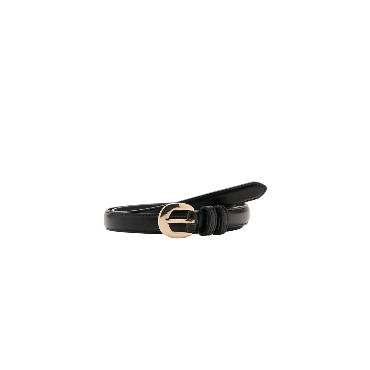 Ceinture fine à boucle noir, MANGO