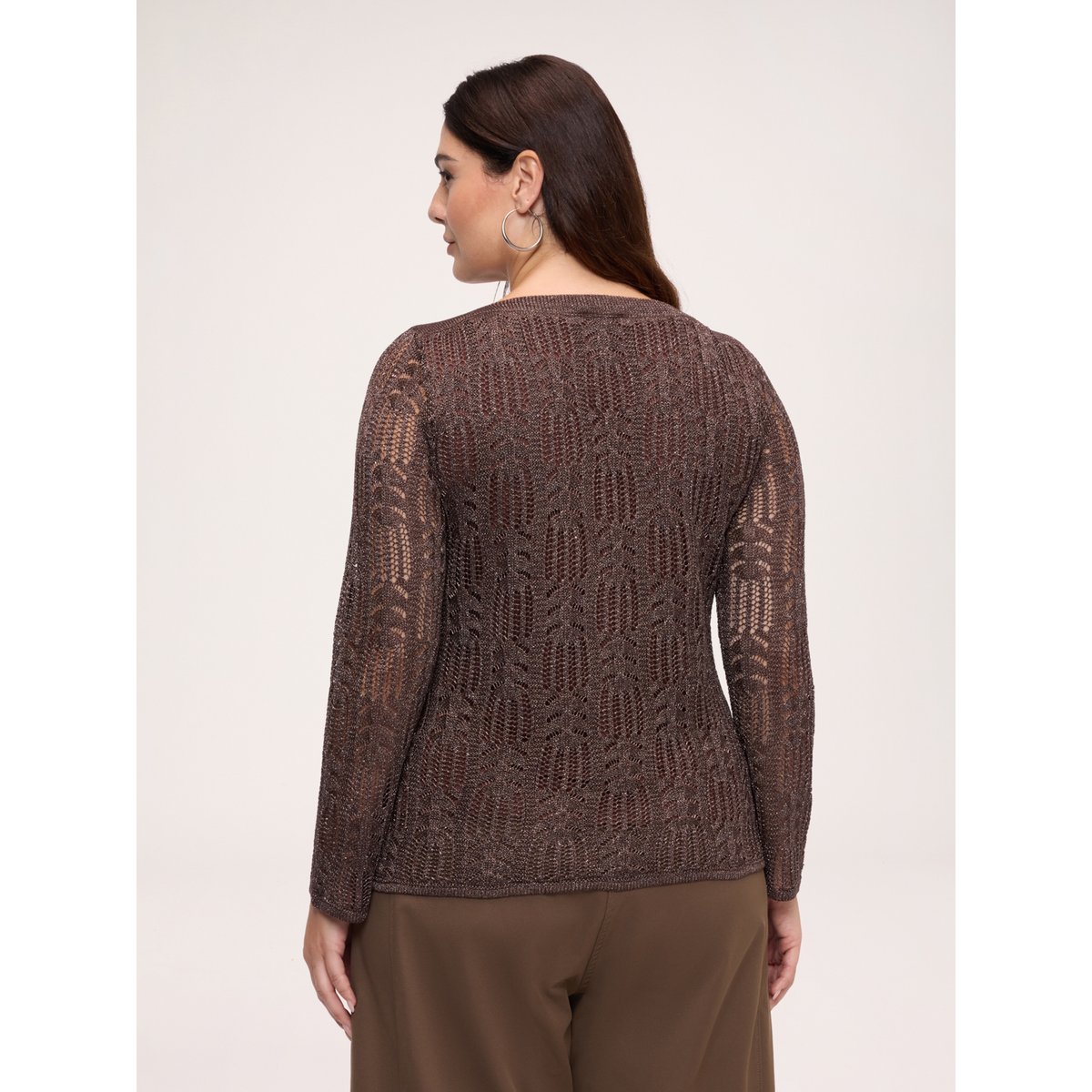 Maille ajourée marron, FIORELLA RUBINO
