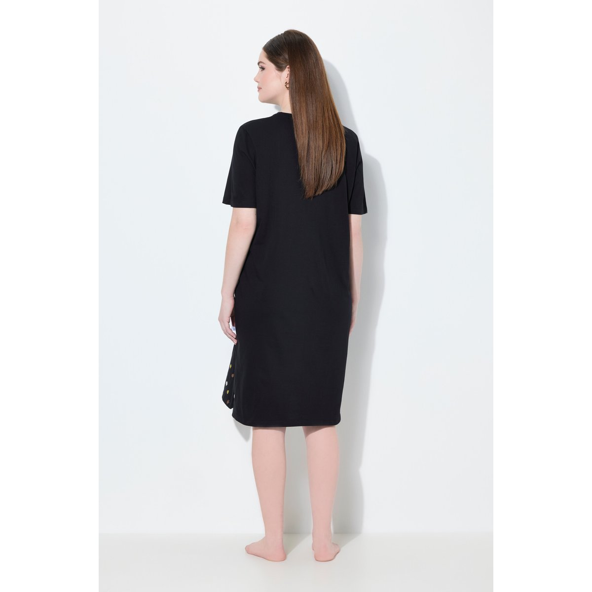 Chemise de nuit à fleurs noir, ULLA POPKEN