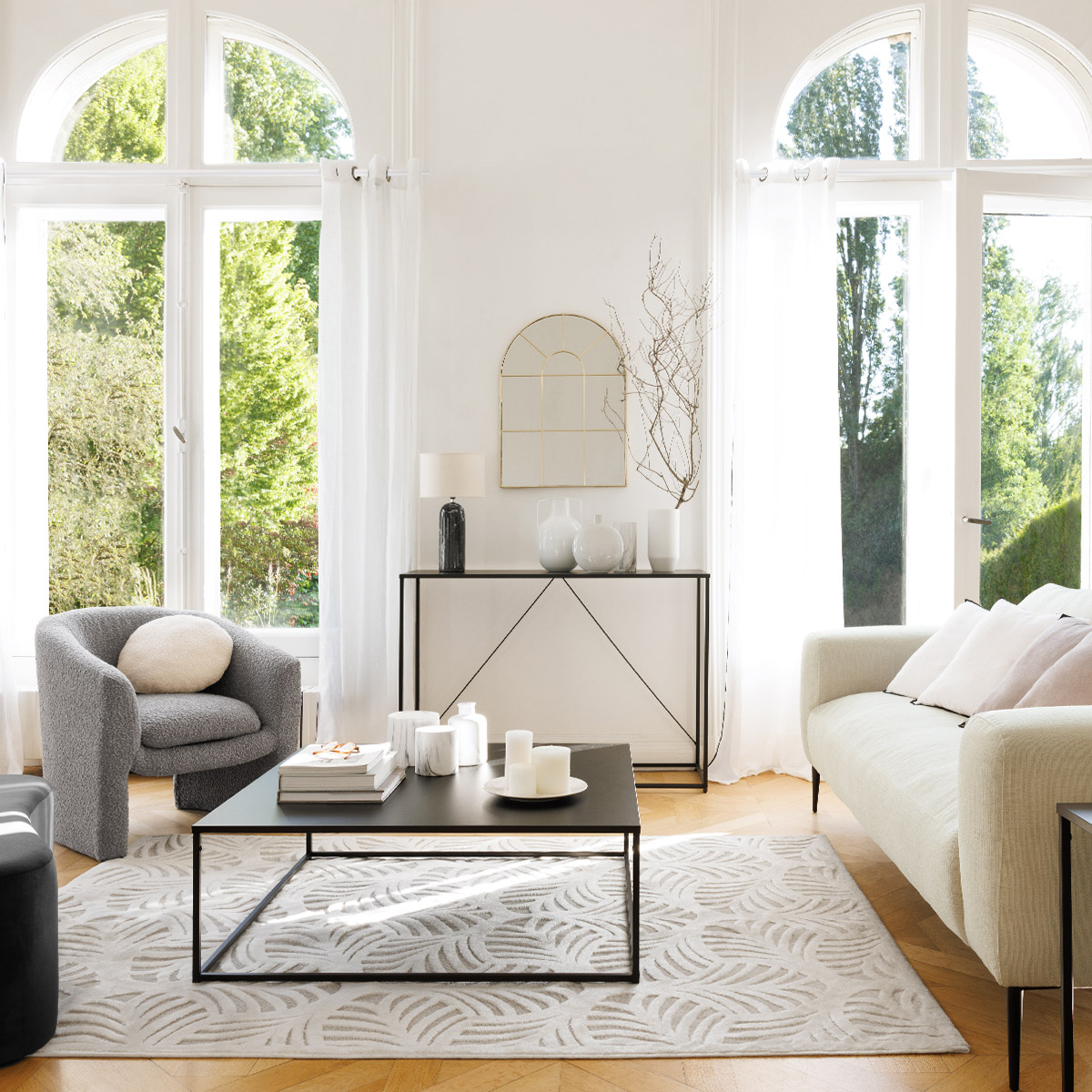 Vase en grès design LE COLLECTIONNEUR blanc, ATMOSPHERA