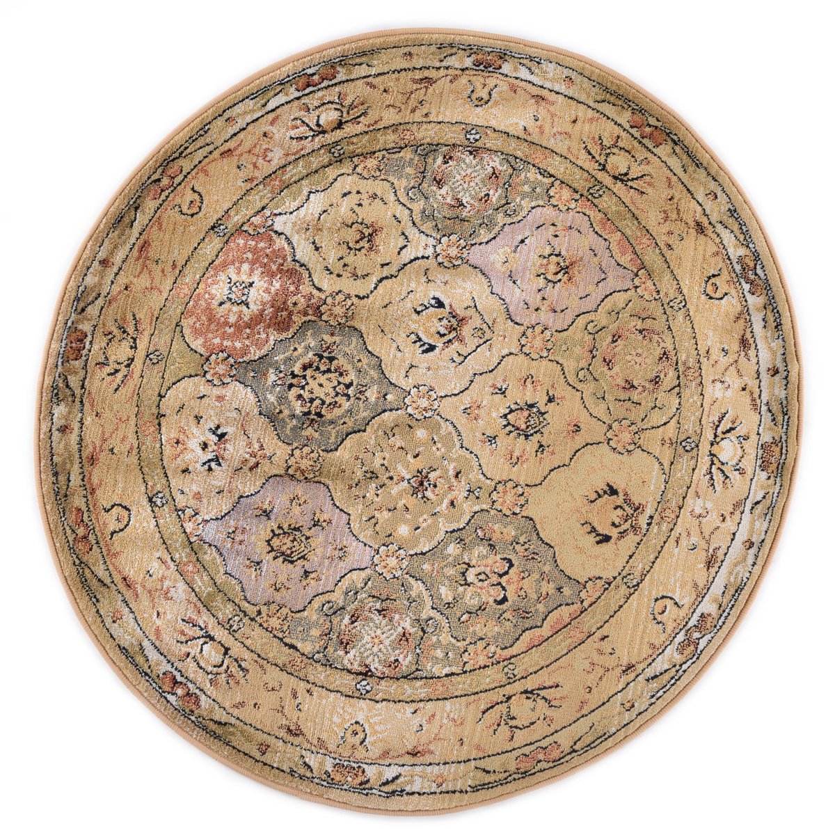 Tapis tissé à poils courts - GABIRO beige, THEKO