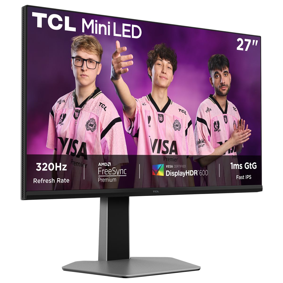 Ecran PC Gamer Mini LED 27P2A PRO-A 27" Gentle Mates QHD 320 Hz HFS HDR600 Freesync Premium & G-Sync couleur unique, TCL