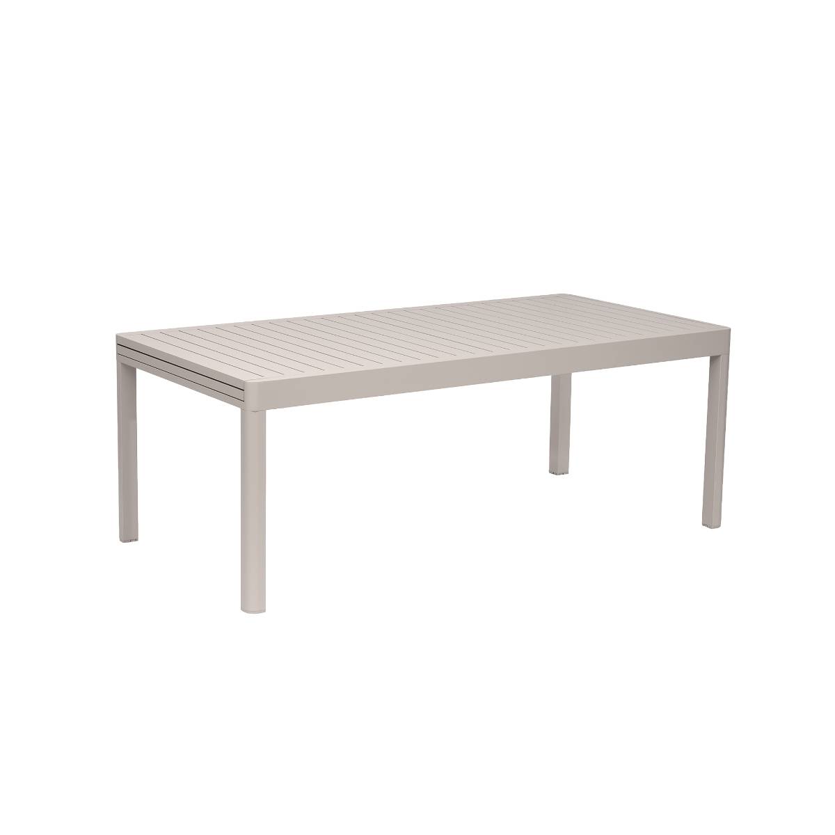 Table de jardin en aluminium KAÏA marron, MADE IN MEUBLES