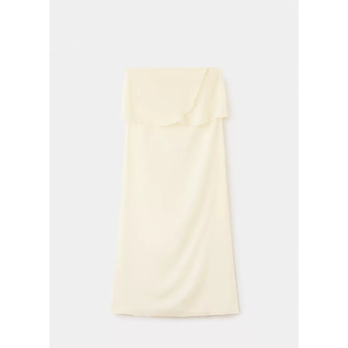 Robe bustier volant jaune, MANGO TEEN