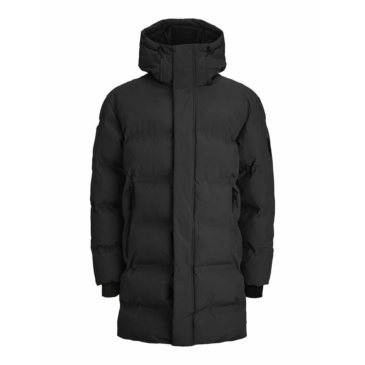Lange donsjas met kap zwart, JACK & JONES