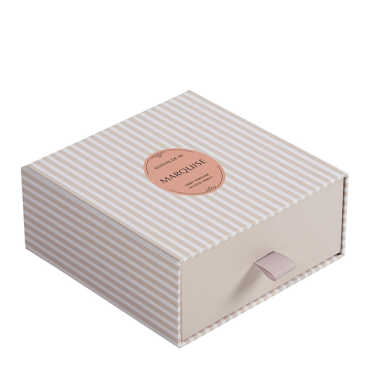Grand Cœur parfumé brodé - Marquise blanc, MATHILDE M