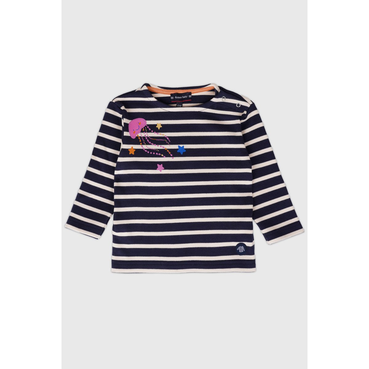 Marinière en coton épais BABY marine deep / scotch, ARMOR-LUX