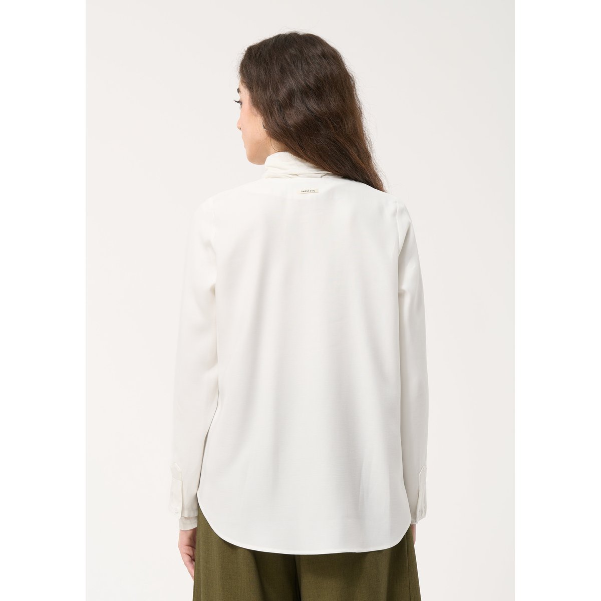 Blouse manches longues col rond ecru, HUMILITY
