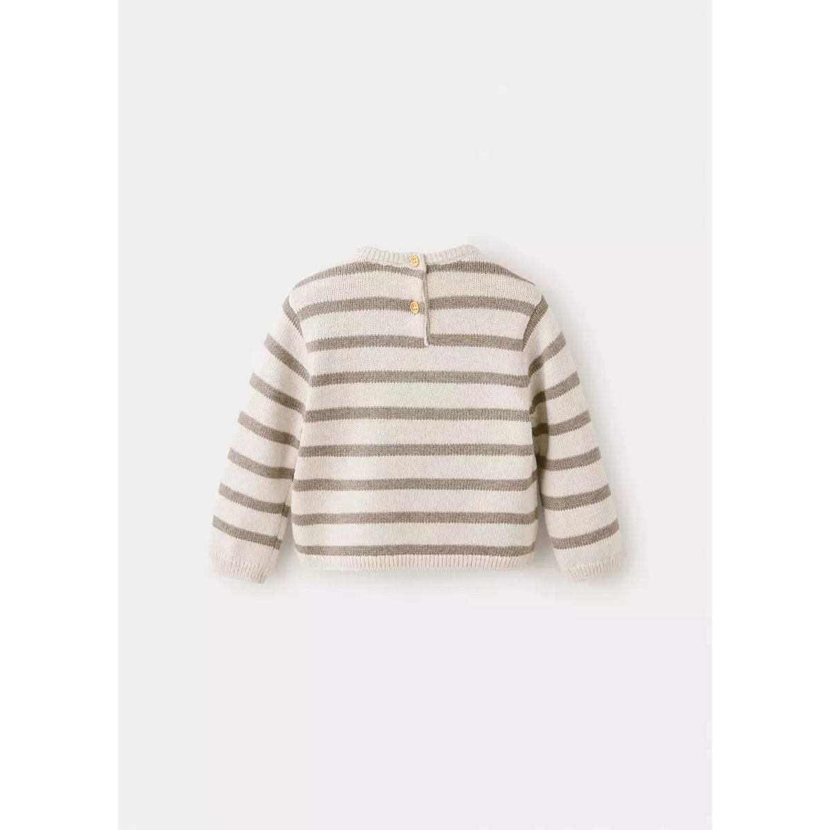 Pull-over en maille à rayures sable, MANGO BABY