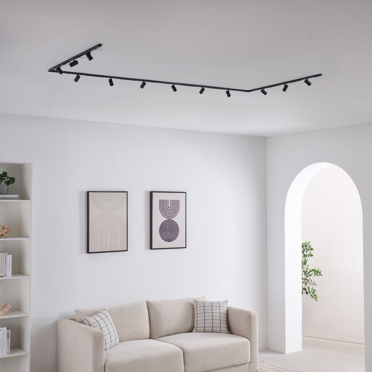 Kit rail magnétique 80W en U - LYNE noir, KOSILUM