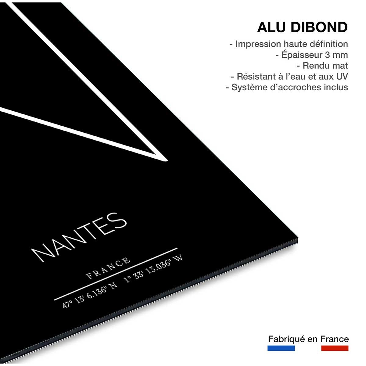 Tableau Nantes tableau alu dibond, HEXOA