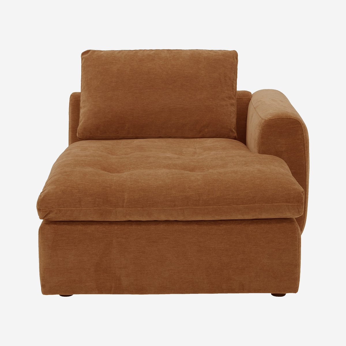 Méridienne d'angle droit en tissu AMERIA marron, HABITAT
