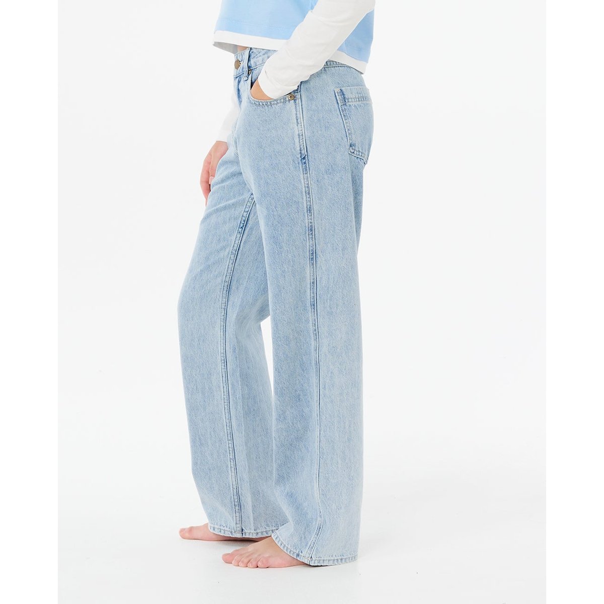Jeans enfant AGGIE RELAX vintage blue, RIP CURL
