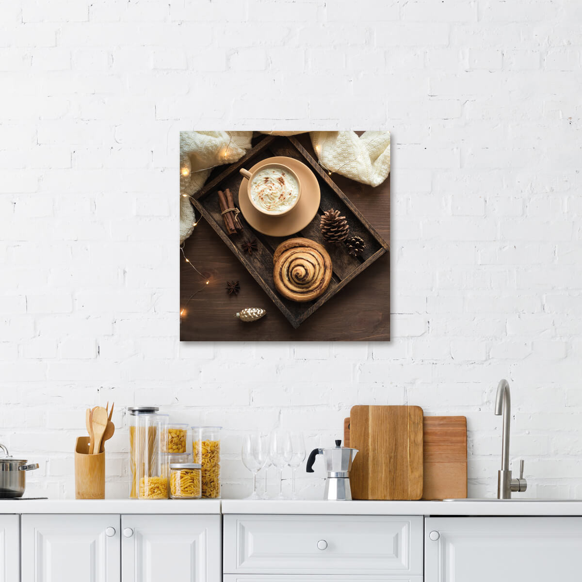 Tableau Mural Pause Sucrée CUISINE tableaux sur toile-beige, CEANOTHE