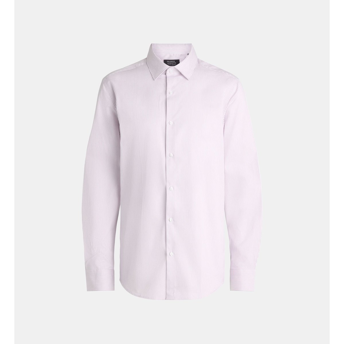 Chemise ajustée msrrae rayures sans repassage coton bio rose, GALERIES LAFAYETTE