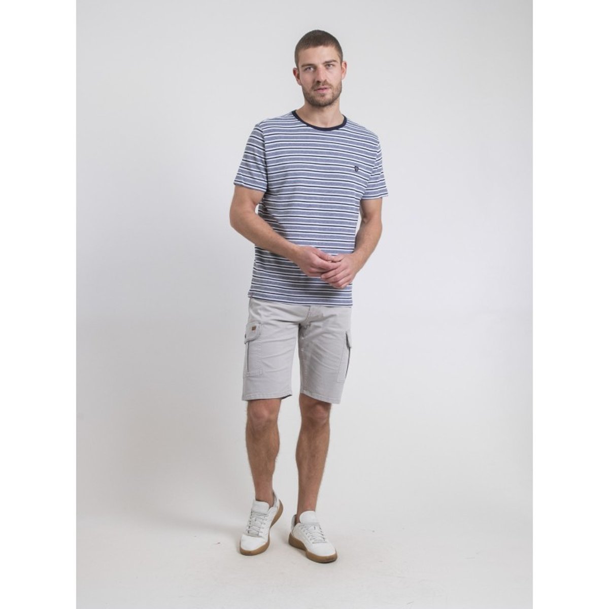 T-shirt Col Rond Rayures Nelorenzo bleu marine, RITCHIE