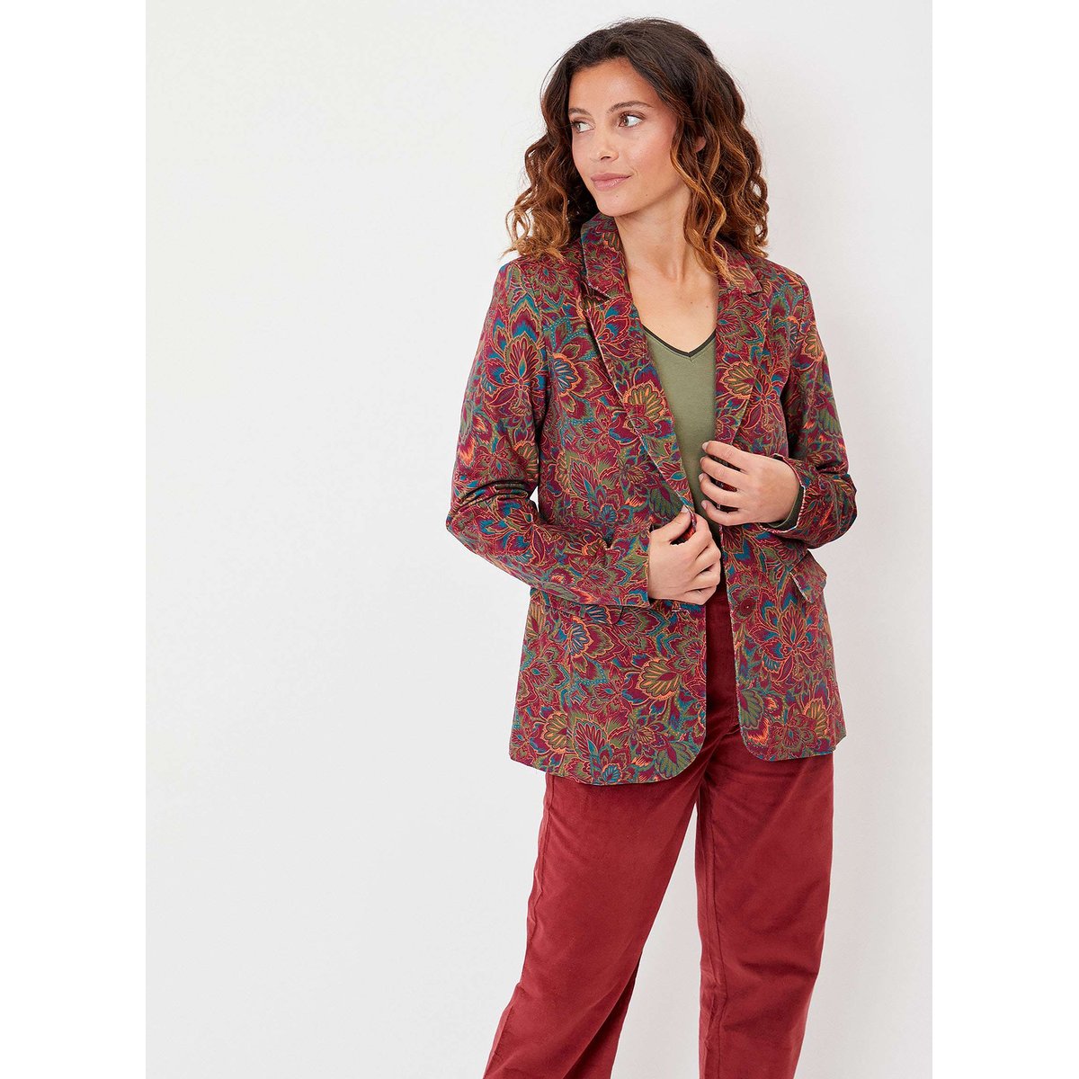 Veste blazer velours ETAWA rouge brique vesturland, LA FIANCÉE