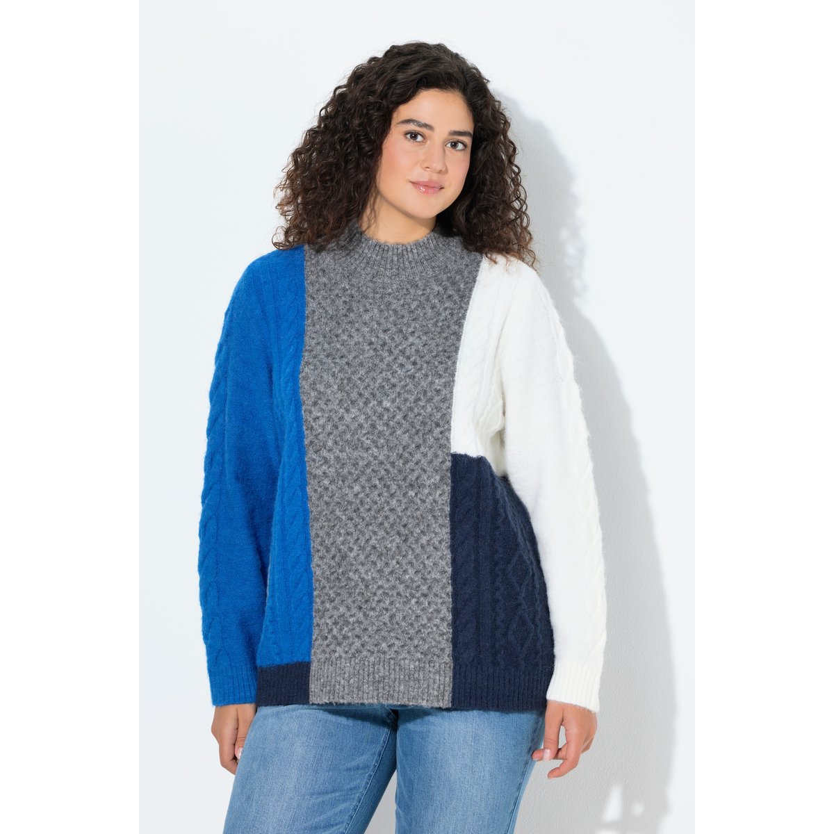 Pull esprit colour block gris graphite, ULLA POPKEN