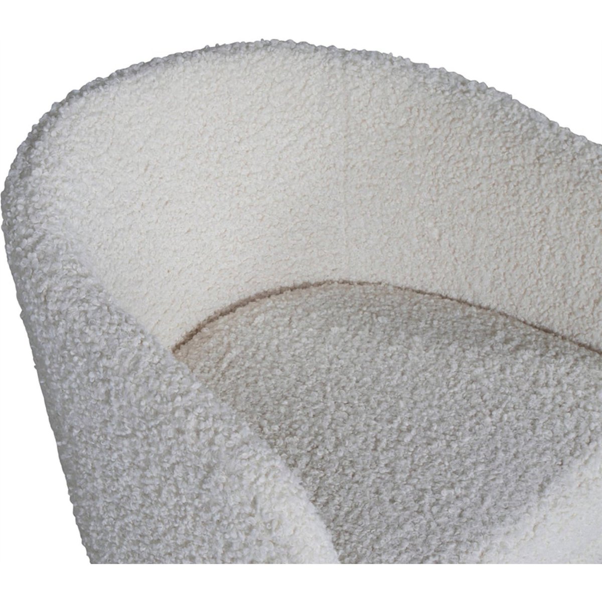 Fauteuil bouclette collection CANATENDY blanc bouclette et noir, RECOLLECTION