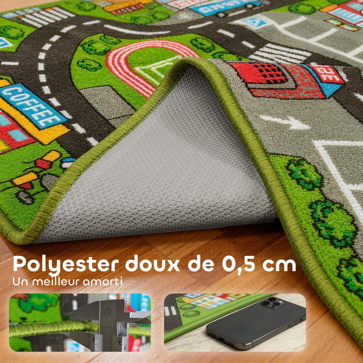 Tapis de jeu pour enfants Polyester multicolore, AIYAPLAY