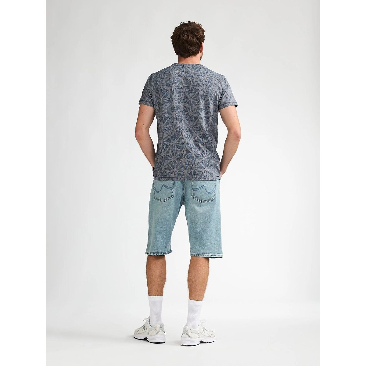 Printed Short Sleeve T-Shirt navy blue, PETROL INDUSTRIES